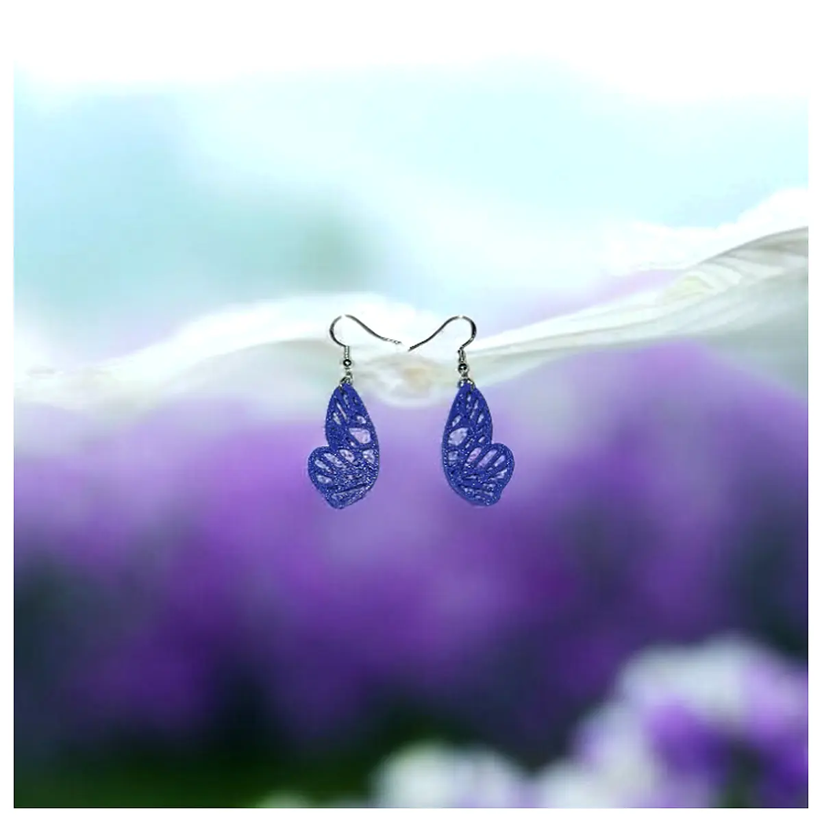 Purple Earrings Women s Wing Earrings Romantic Elegant Fashion Jewelry Ear Clip Fairy Earrings Graceful Earring Accessories
