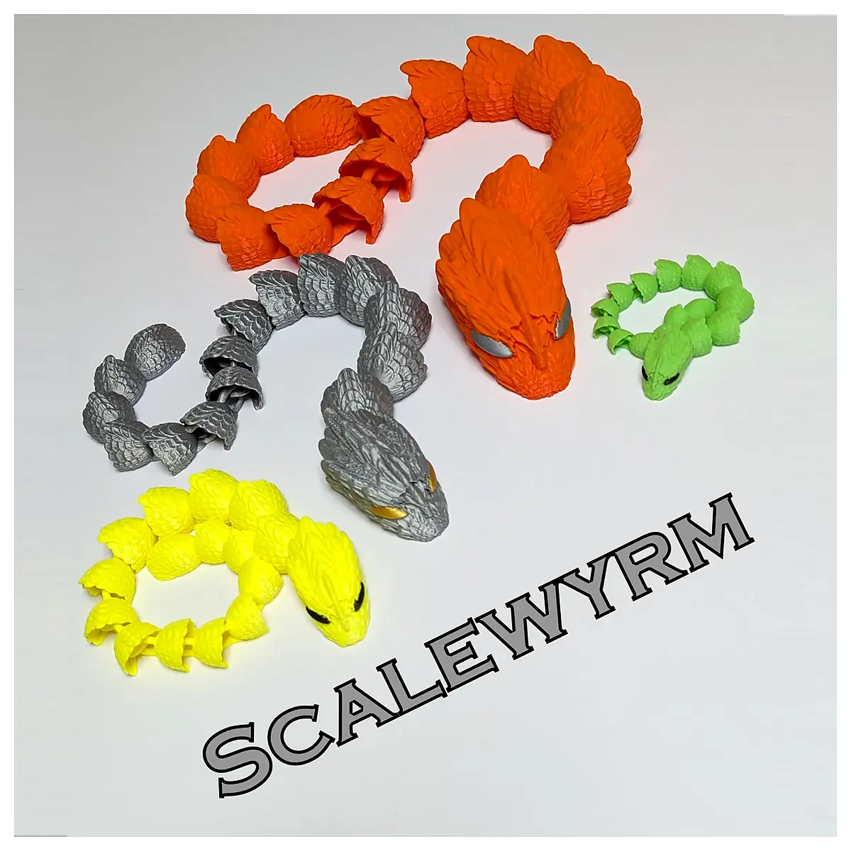 Scales Dragon Toy Articulated Snake Worm Model Dinosaur Collectible Figure Realistic Simulation for Kids
