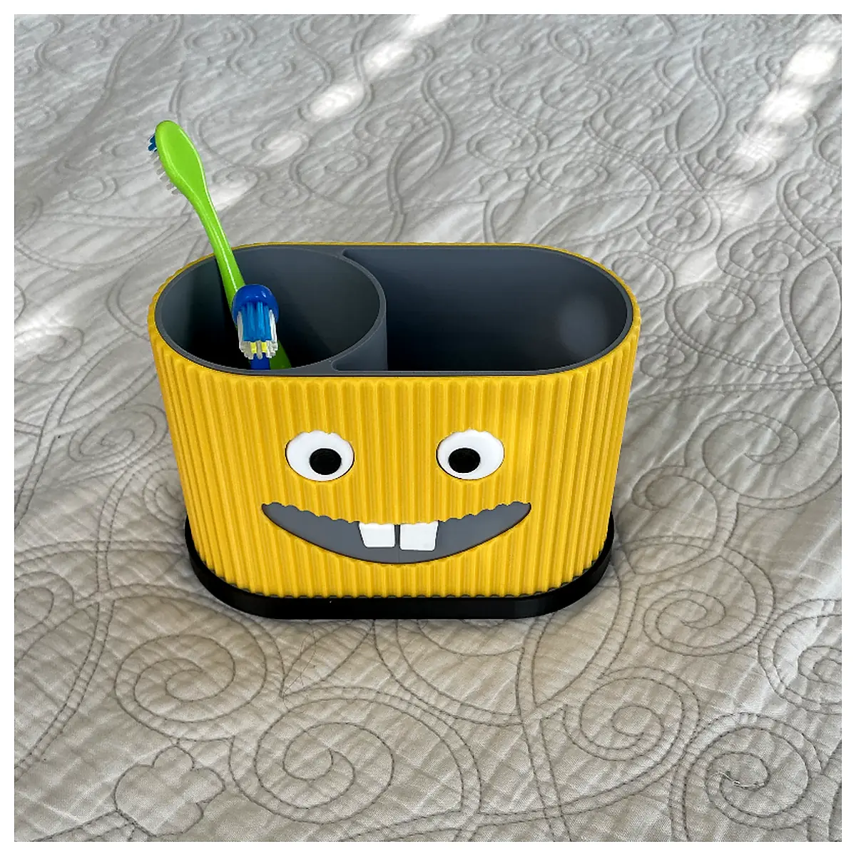 Toothbrush Holder with Tray Bathroom Toothbrush Organizer Toothbrush Stand Brush Holder Cleaning Brush Anti Slip Tray Kitchen Bathroom Supplies