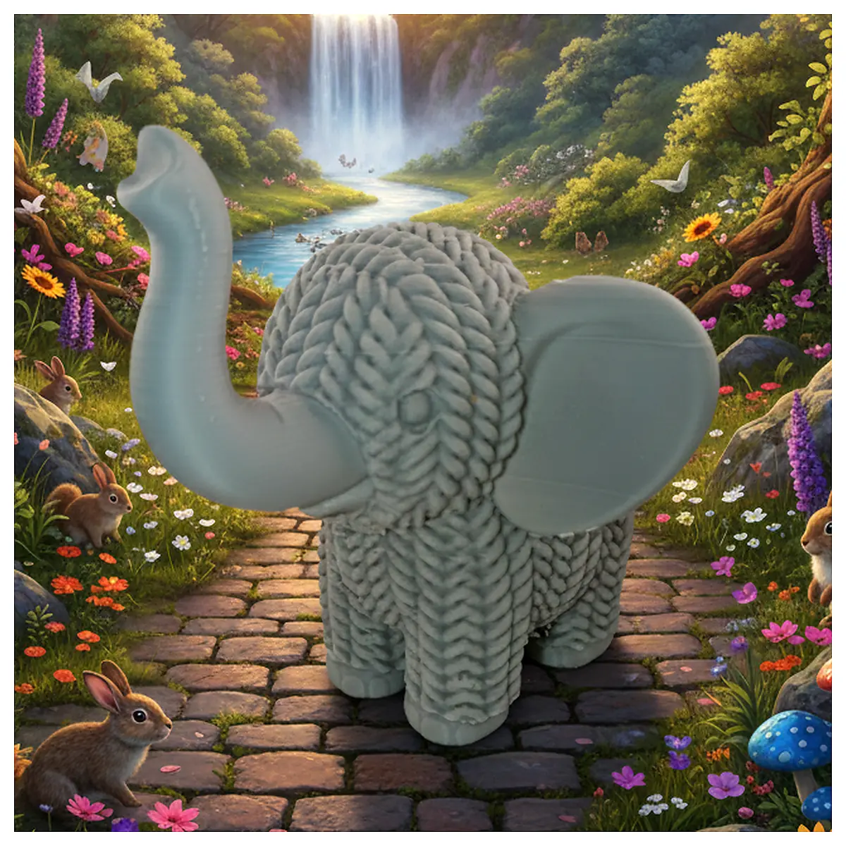 Crochet Elephant Plush Toy Creative DIY Handmade Knitting Craft Baby Gift Puzzle Toy Knitting Accessories Animal Figure