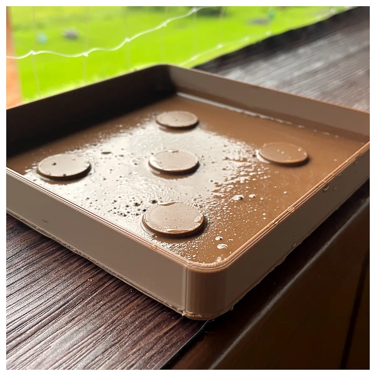 Rounded Square Planter Trays Plant Protection Tray Garden Pot Base Plant Support Protective Mat Flower Pot Accessories