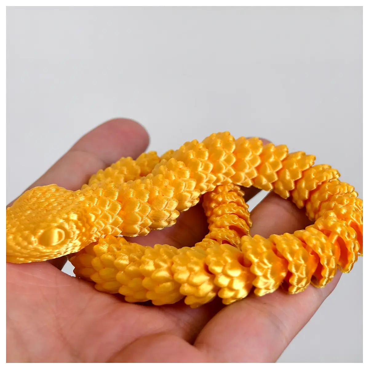 Golden Snake Toy Rolling Snake No Support Mobile Printing Puzzle Toy Kids Gift Snake Shape Novelty Plush Interactive Toy
