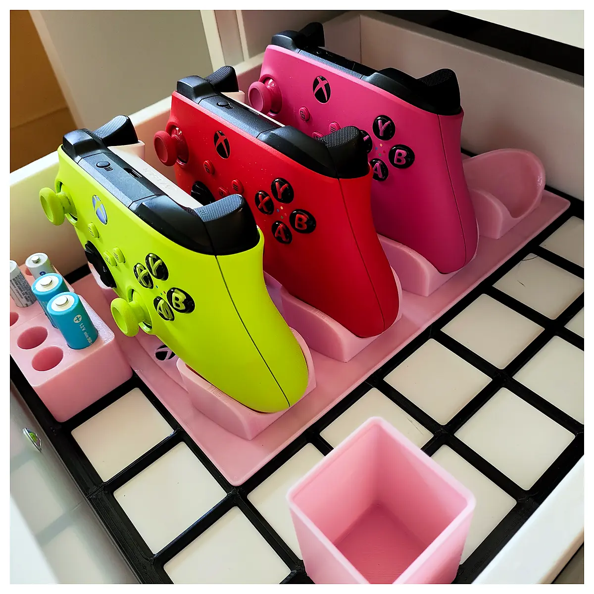 Xbox Controller Stand Compact Gridfinity Gaming Accessories Phone Holder Desktop Organizer Game Equipment