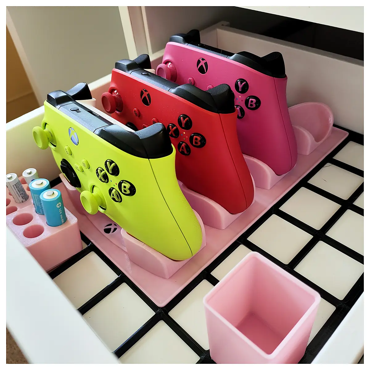 Xbox Controller Stand Compact Gridfinity Gaming Accessories Phone Holder Desktop Organizer Game Equipment