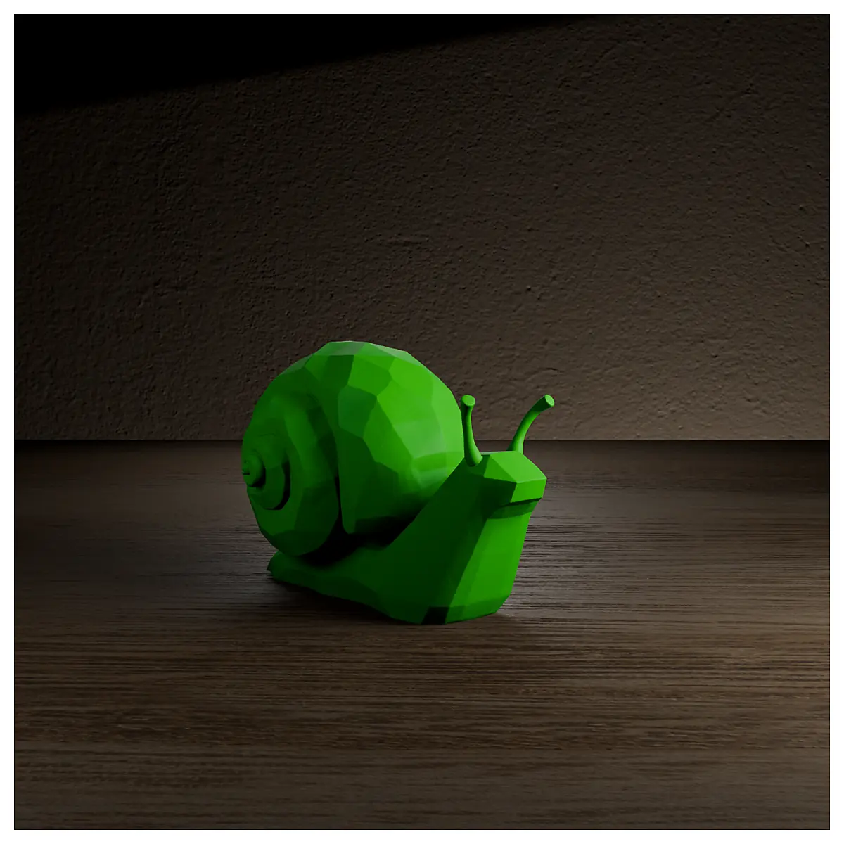 Low Poly Snail Model Geometric Garden Companion Toy Decorative Figurine Mini Decoration Creative Plaything