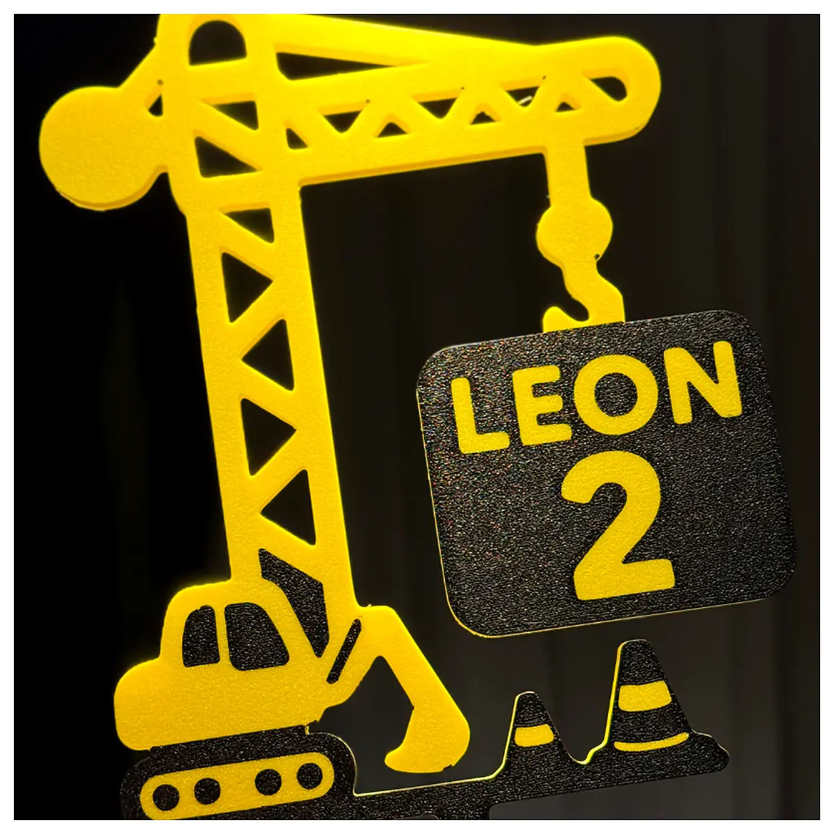 2nd Birthday Cake Decoration Crane Construction Site Theme Cake Topper Toy Decoration Crane Accessories