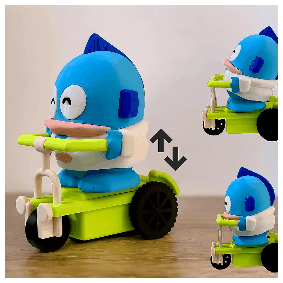 Follow Along Clownfish Scooter Toy Stress Relief Puzzle Building Desk Toy Kids Fun Brain Teaser Mini Scooter Gift Choice