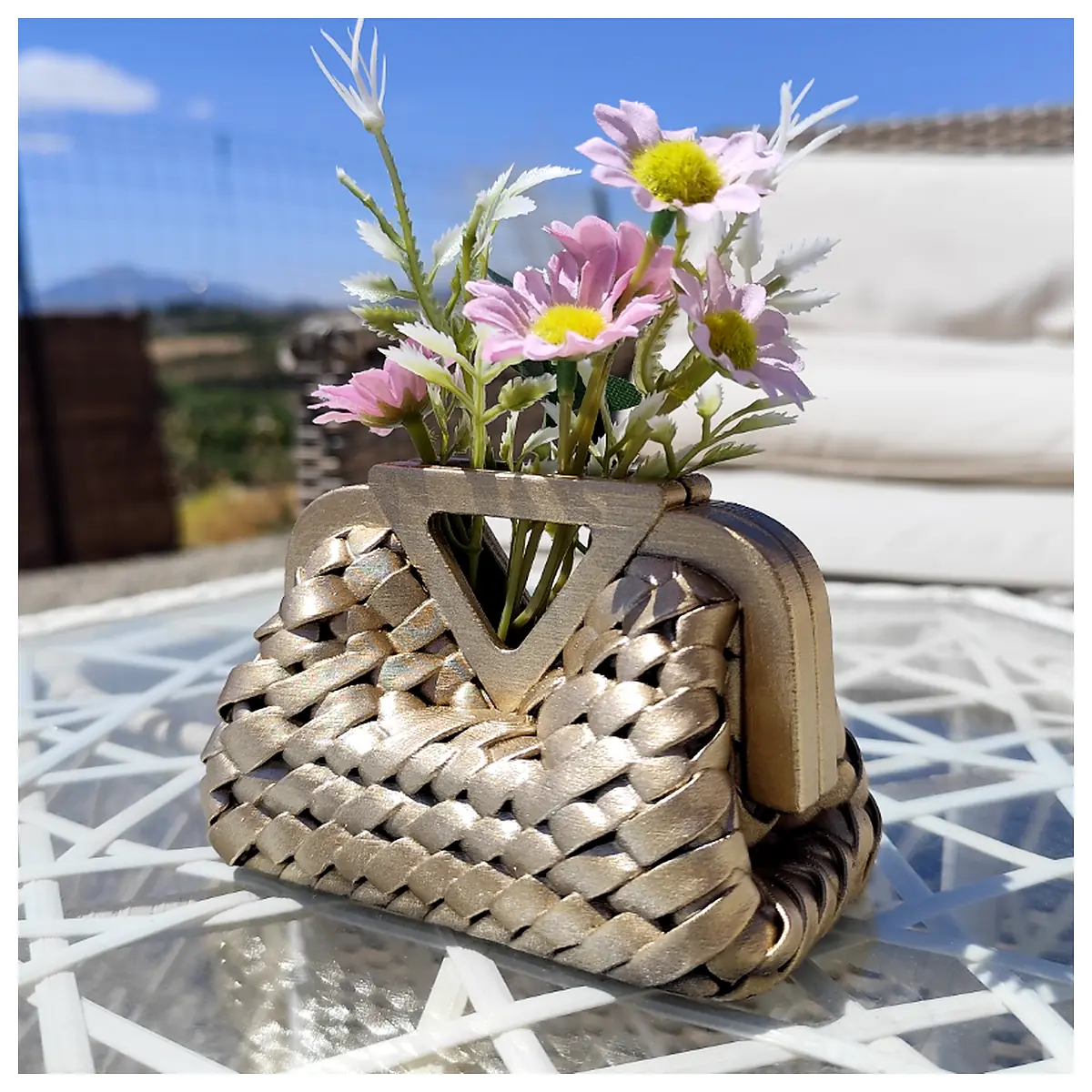 Woven Planter Creative Tote Bag Designer Style Pot Plant Decoration Gift Home Decor