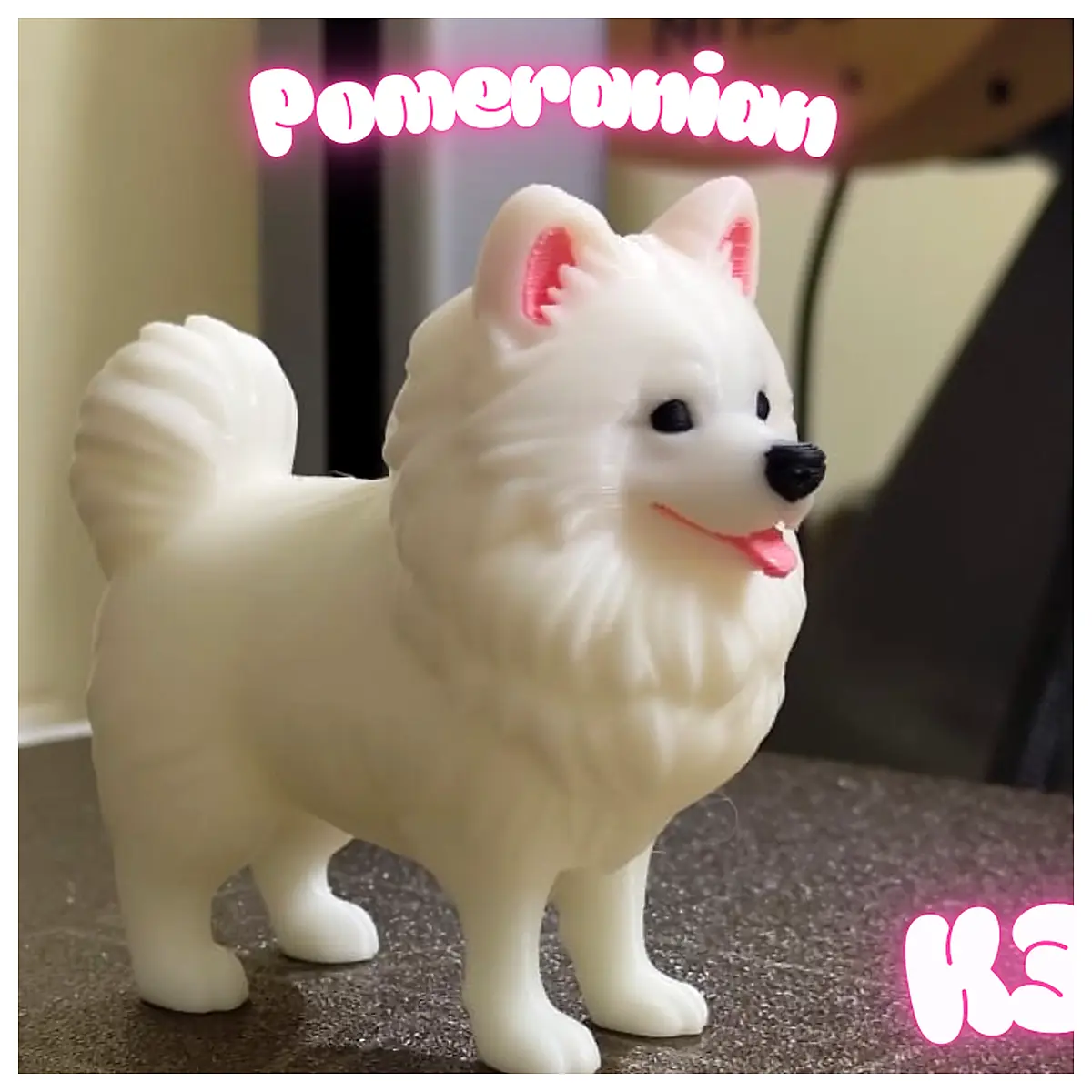 Adorable Pomeranian Statue Pet Figurine Dog Decor Pomeranian Gift Desktop Ornament Cute Pet Model