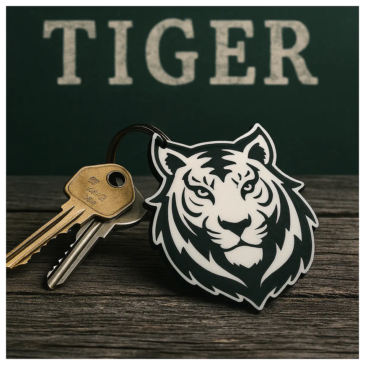 Tiger Keychain Car Decoration Souvenir Animal Pendant Gift Automotive Accessory Keyring Suitable for Various Models