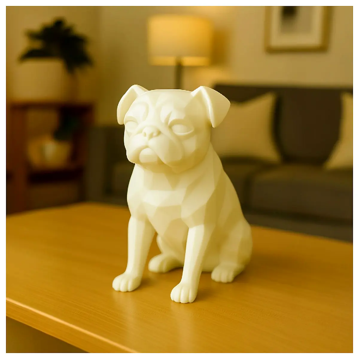 Bagu Dog Model Low Poly Pet Toy Dog Figures Realistic Toy Parts Accessories