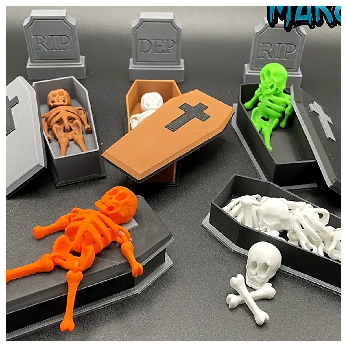 Halloween Movable Skeleton Model Bone Toy Decoration Ghost House Props Festival Gift Skeleton Head Accessories Scene Setting