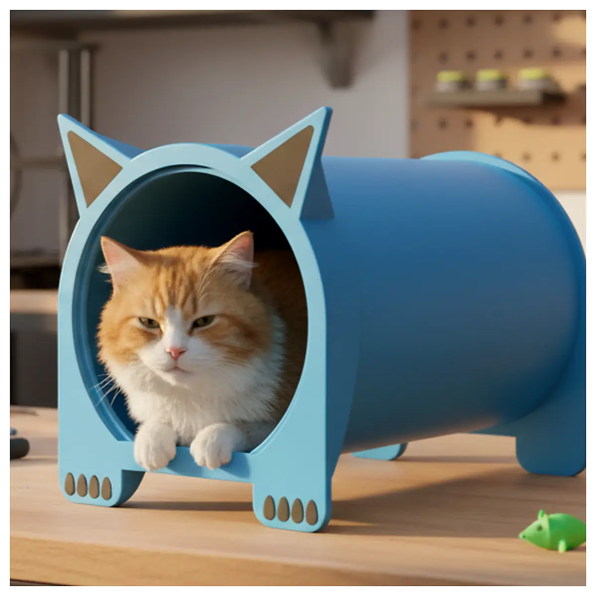 3D Printed Cat House Shelter House Indoor Outdoor Warm Cozy Protection Suitable for Cats Insulation