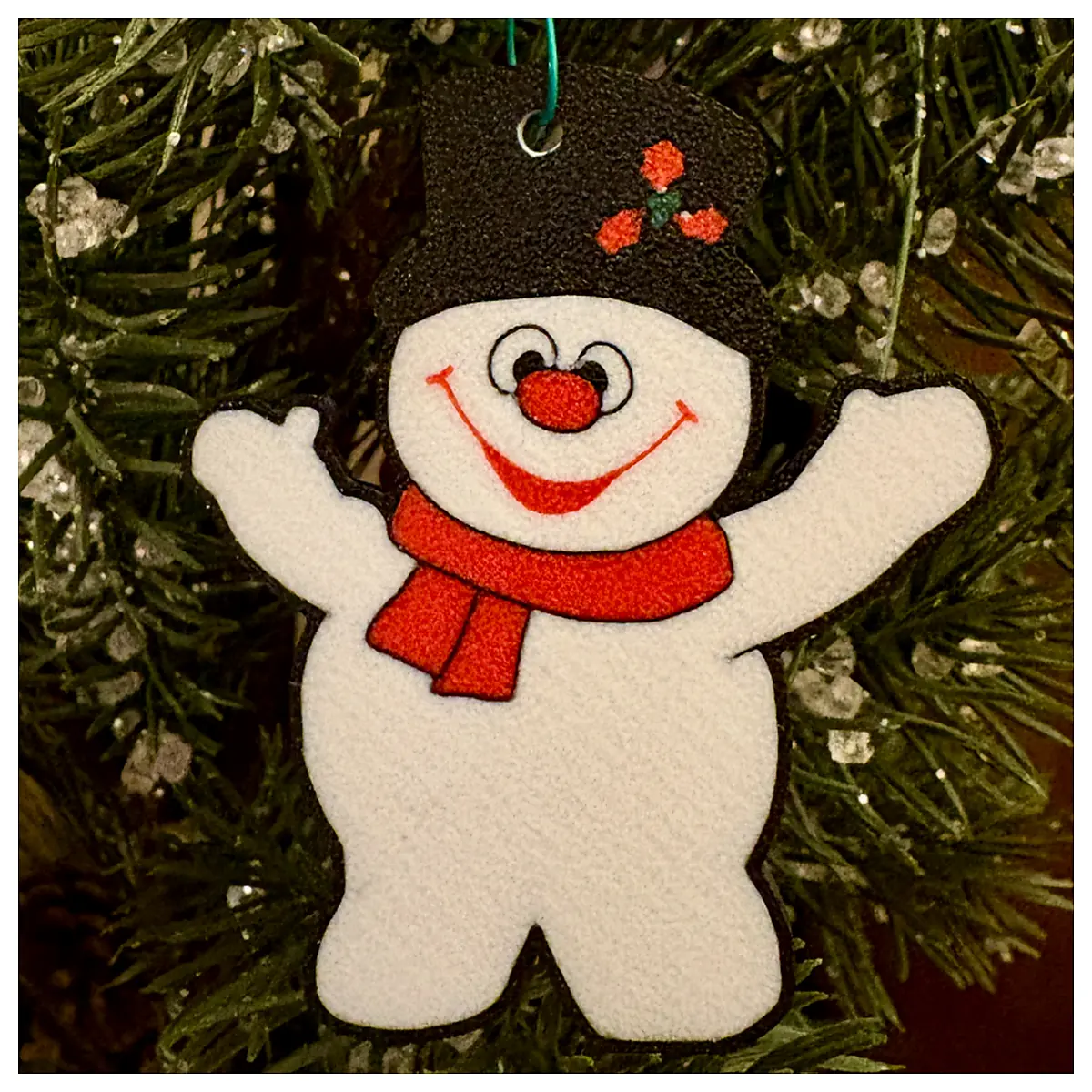 Double Sided Snowman Christmas Ornament Festive Hanging Decoration Snowman Figurine Christmas Gift Christmas Tree Accessory Holiday Decor