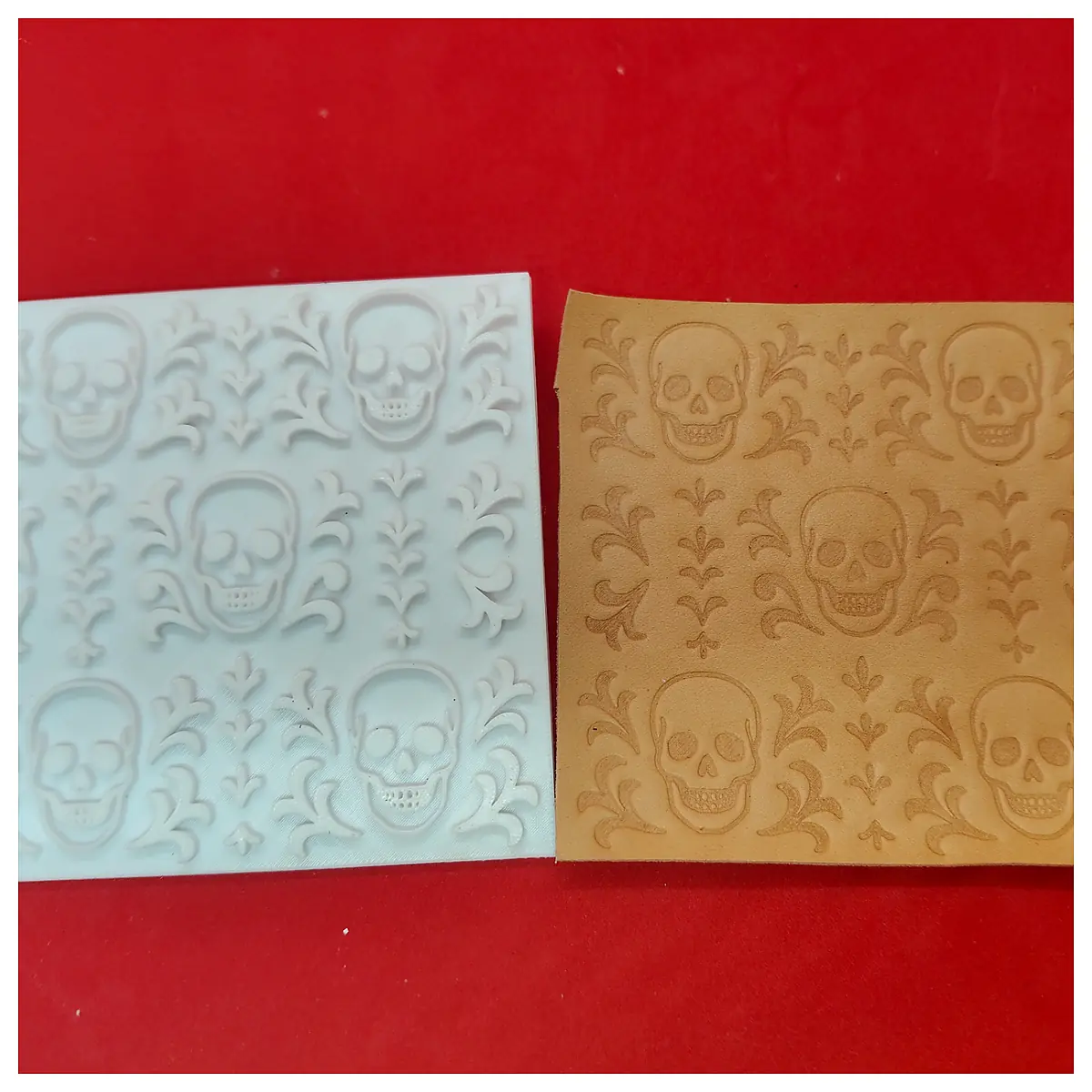 Gothic Black Skull Pattern Leather Stamp Dark Art Tattoo Stickers Permanent Tattoo Gothic Style