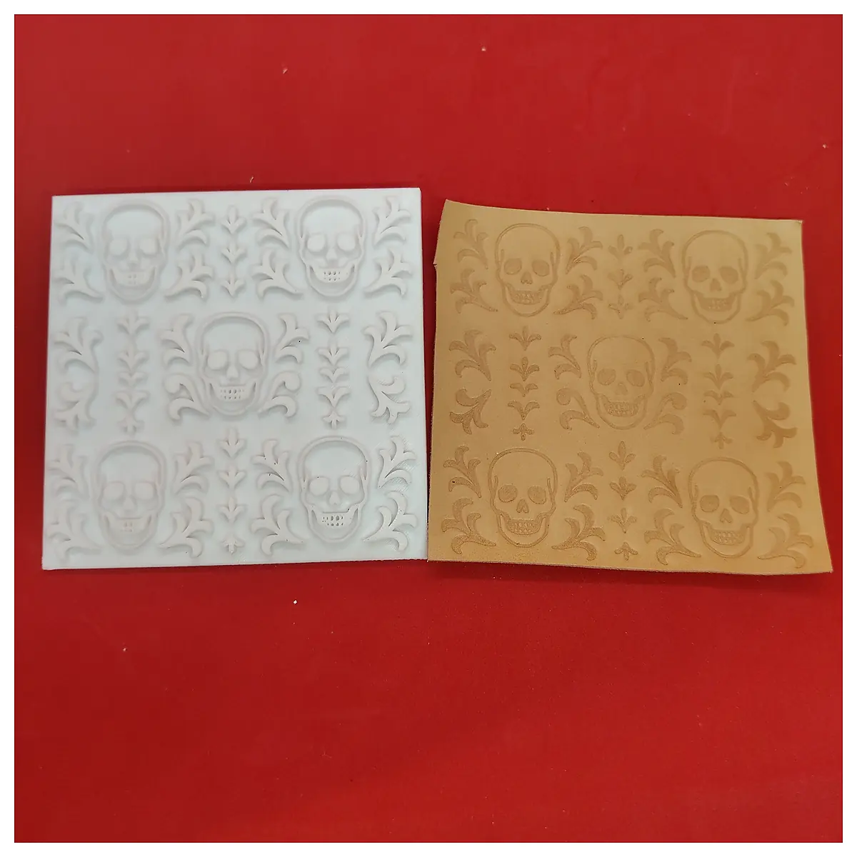 Gothic Black Skull Pattern Leather Stamp Dark Art Tattoo Stickers Permanent Tattoo Gothic Style