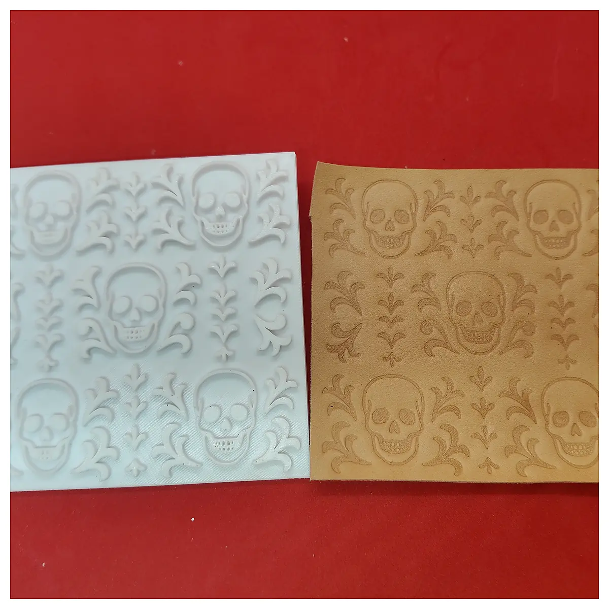 Gothic Black Skull Pattern Leather Stamp Dark Art Tattoo Stickers Permanent Tattoo Gothic Style