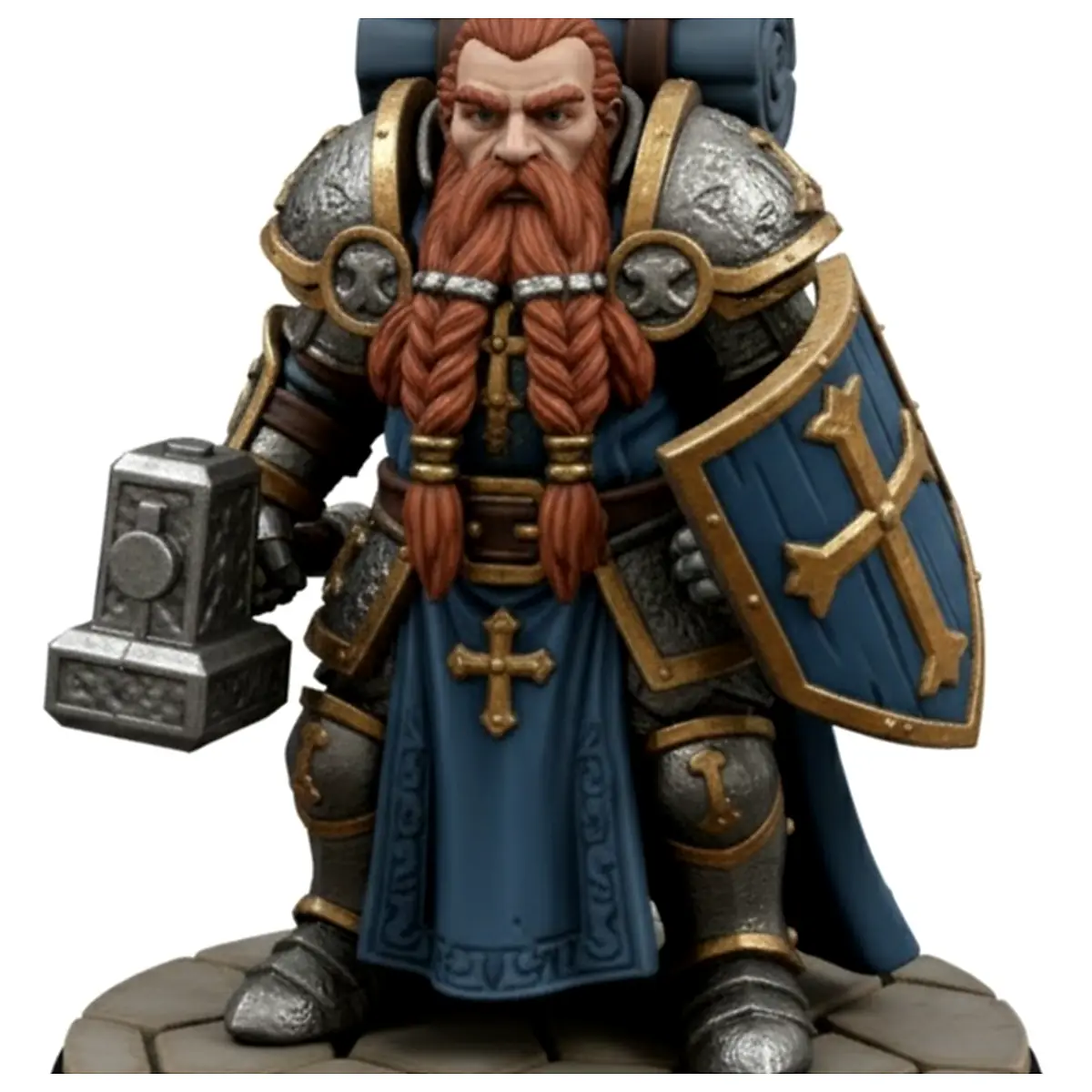 Dwarf Priest Model Paladin Miniature Figure Male DD Roleplay Model 37mm Collectible Game Accessory Desktop Model