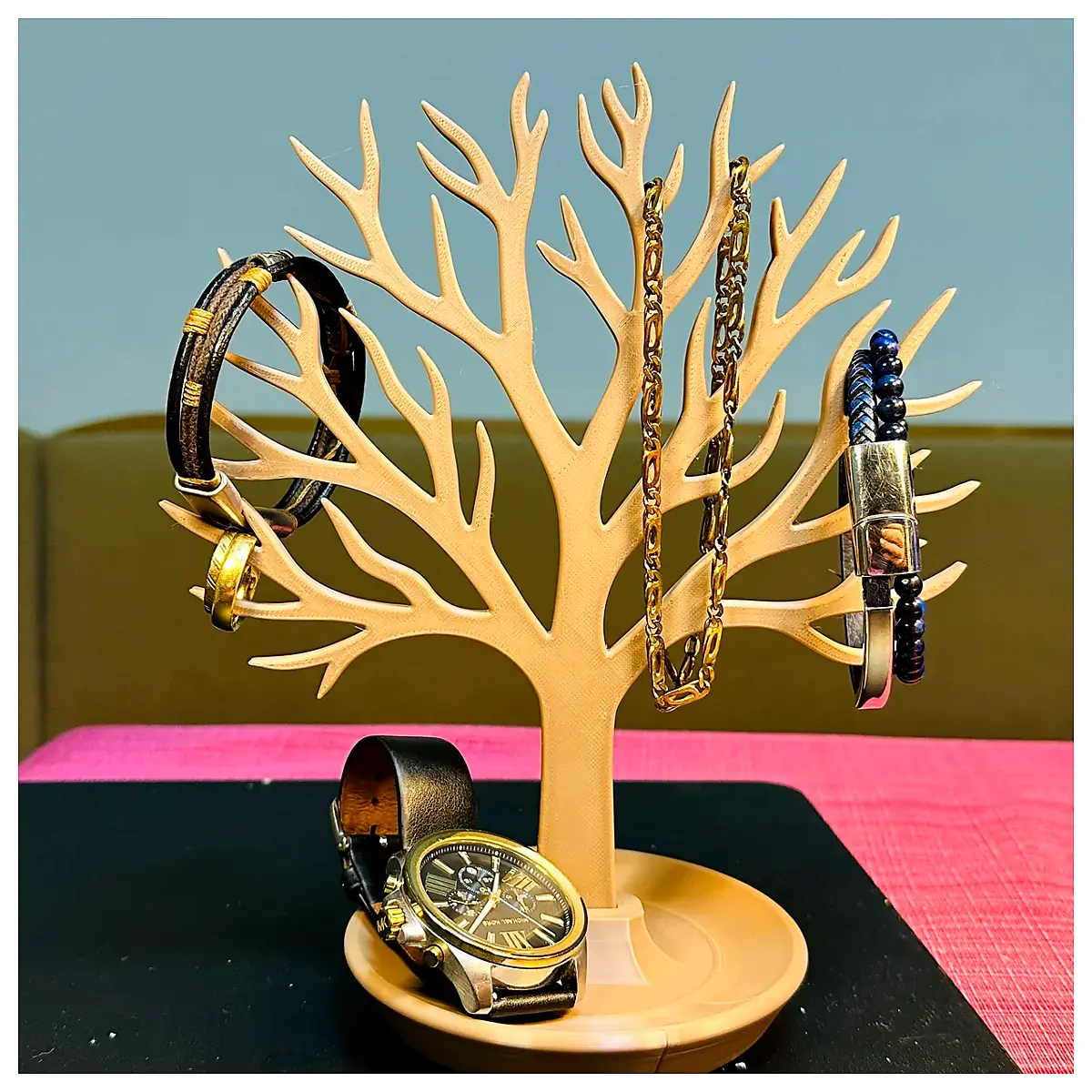 Jewelry Display Stand 3D Printed Elegant Tree Shape Jewelry Display Multi Purpose Showcase Accessory Stand