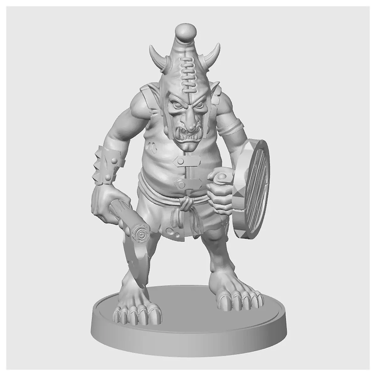 Goblin Warlord Miniature 25mm Base Tactical Game Figure Scale Model Terrain Accessory Battle Mat Decoration
