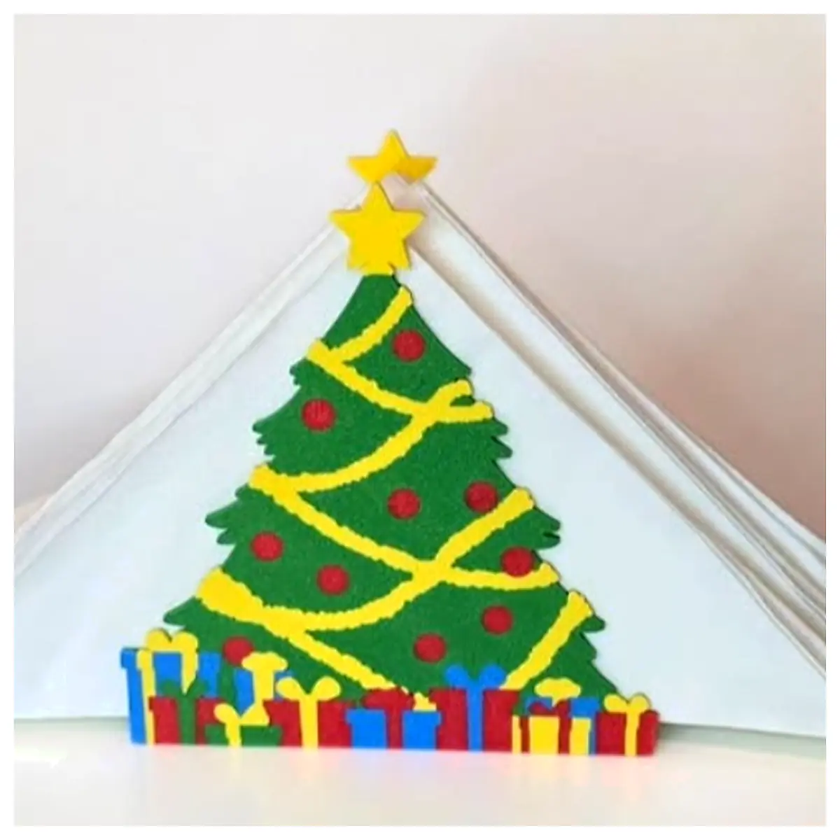 Christmas Tree Napkin Holder Desktop Ornament Festive Paper Towel Stand Holiday Decoration Christmas Gift Display Xmas Decor