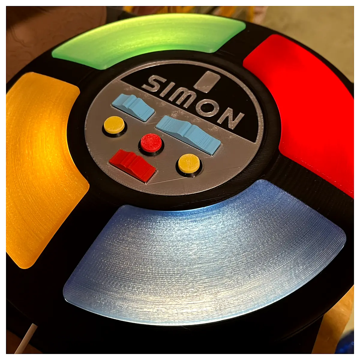 Retro Simon Electronic Game Night 8 bit Pixel Vintage Decor Arcade Room Bedroom Mood Classic