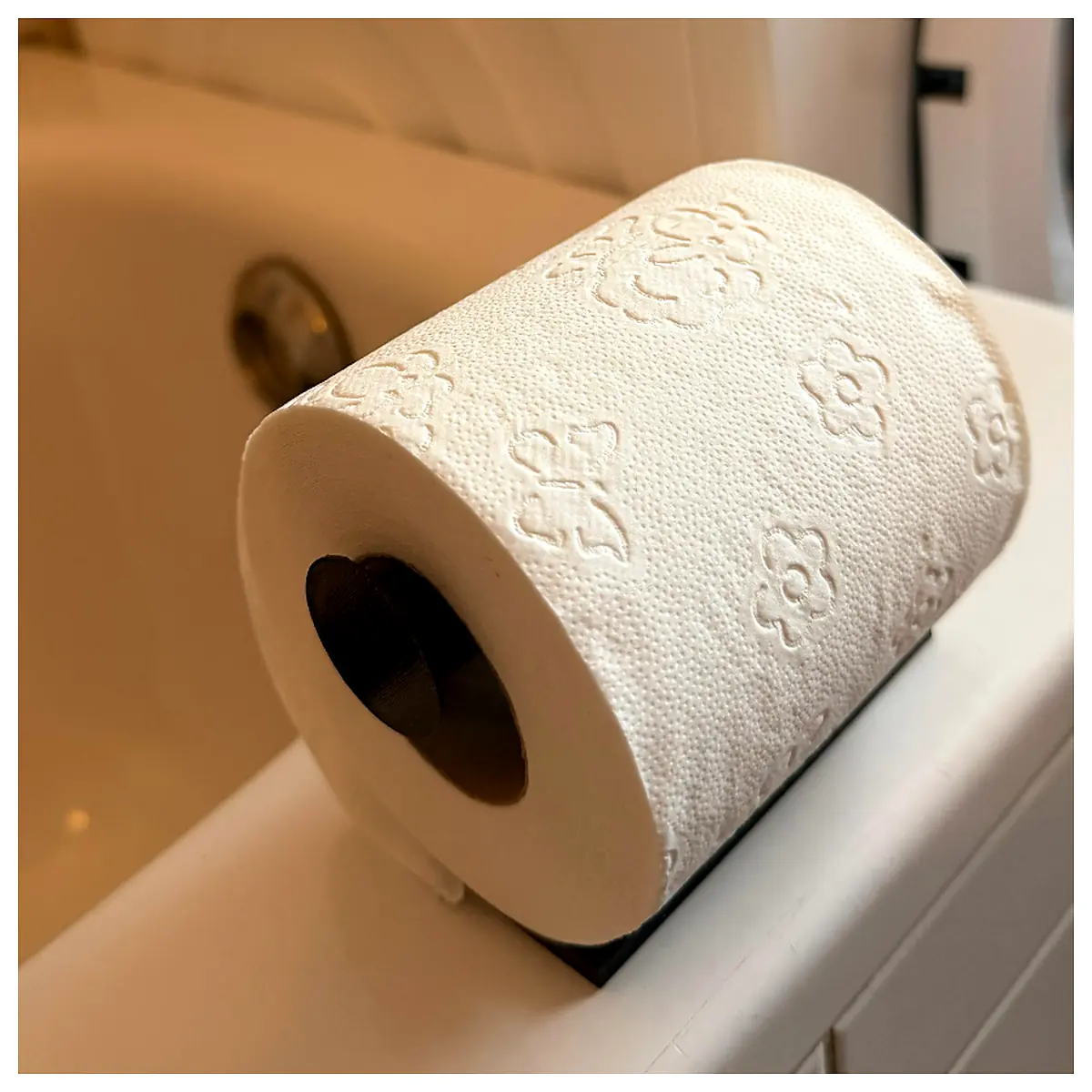 Standing Toilet Paper Holder Adhesive Type Wall Mounted Paper Towel Holder for Bathroom Kitchen Toilet Room Easy Installation