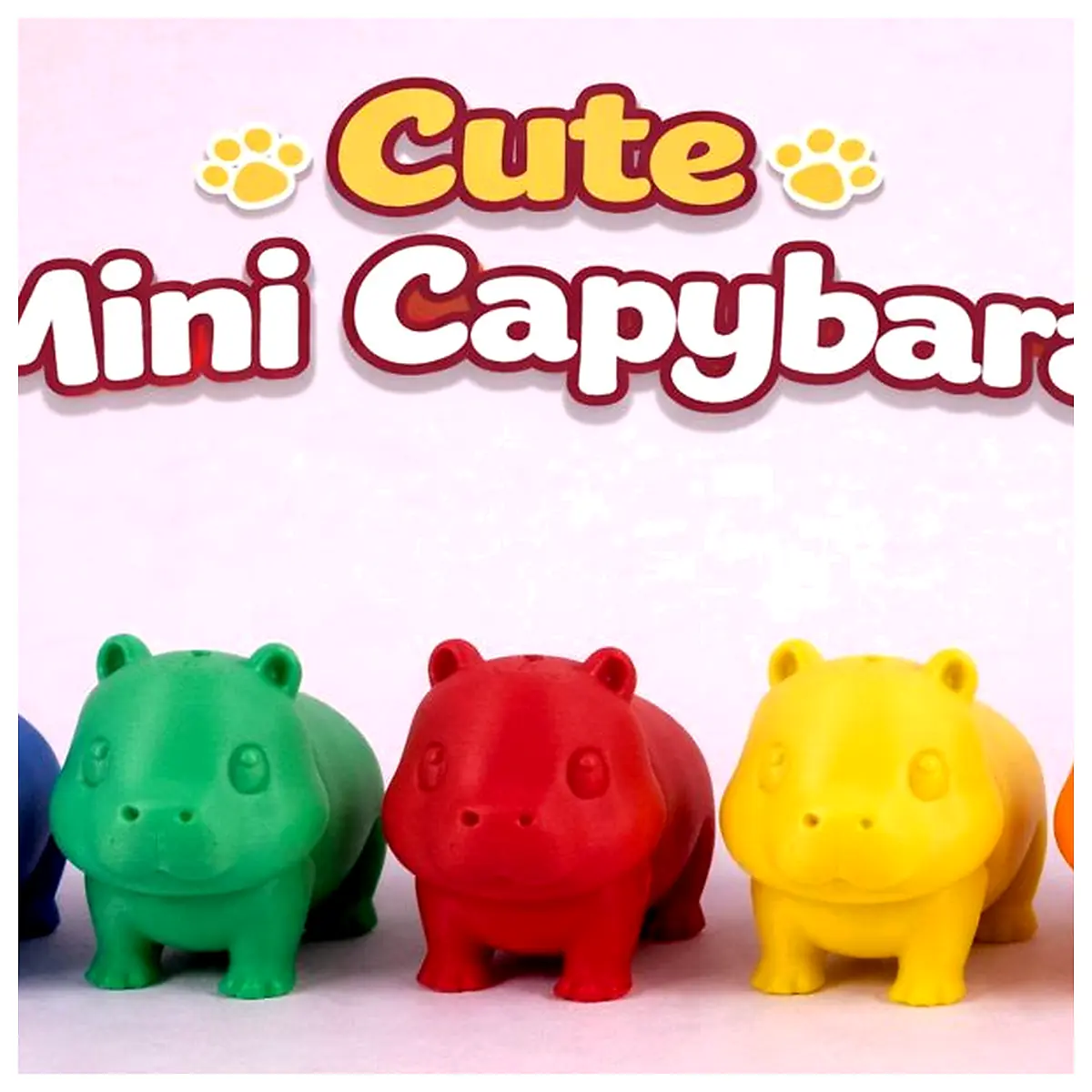 Adorable Mini Capybara Toy Small Cute Pet Model Fluffy Simulation Home Decor Birthday Gift Cartoon Figure