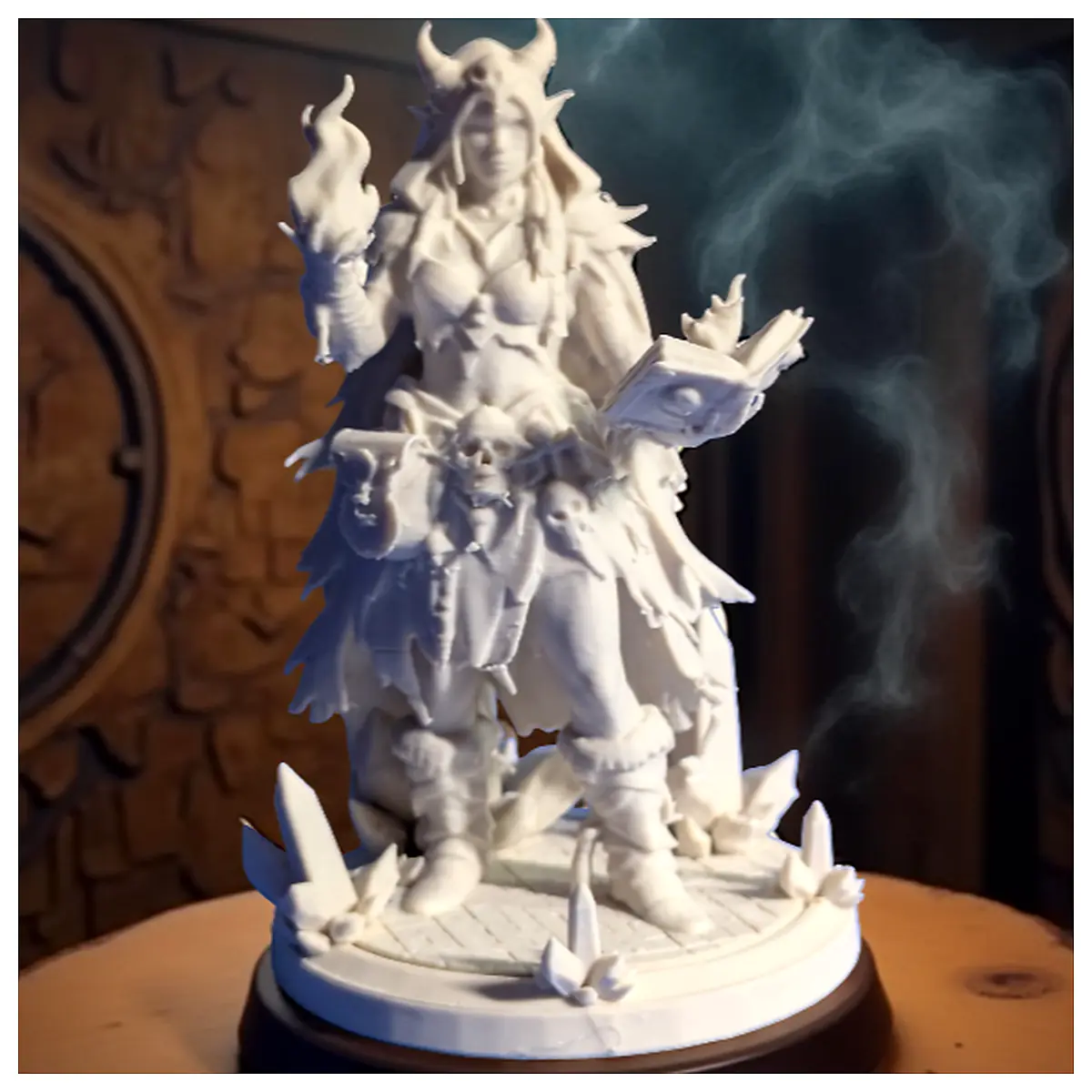 Female Orc Miniature Model Collectible Figure Scale Model Wizard Figurine Display Piece