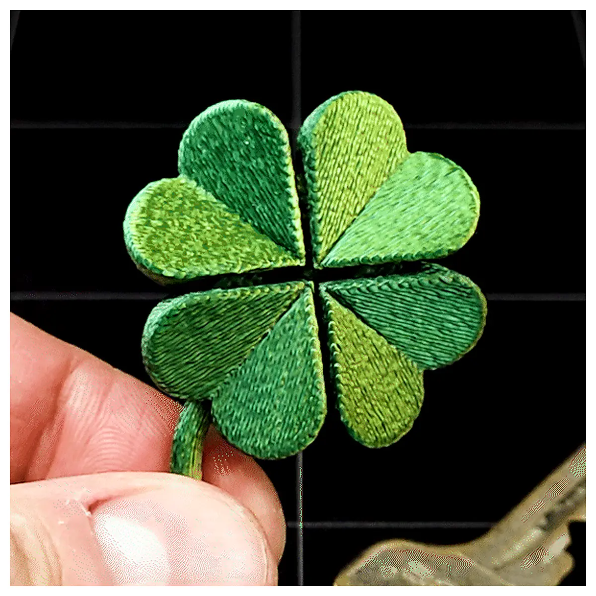 Flexible Four Leaf Keychain Keychain Accessories Decoration Car Charm Hanging Creative Gift Keyring Parts