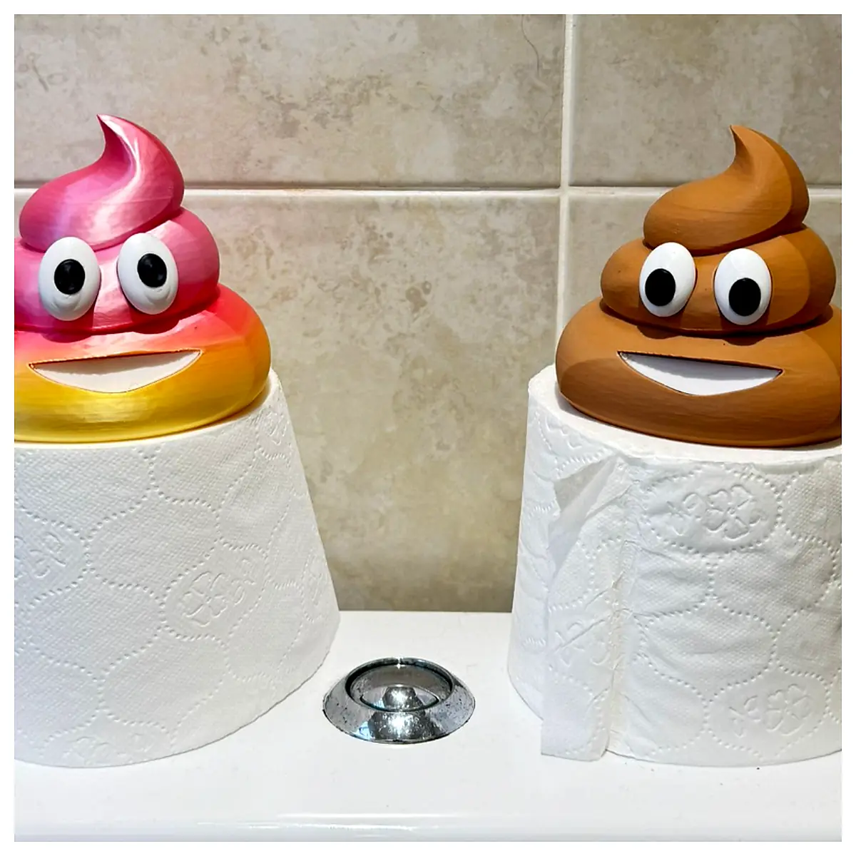 Winnie the Toilet Paper Holder Creative Storage Bathroom Shelf Tissue Holder Cute Minimalist