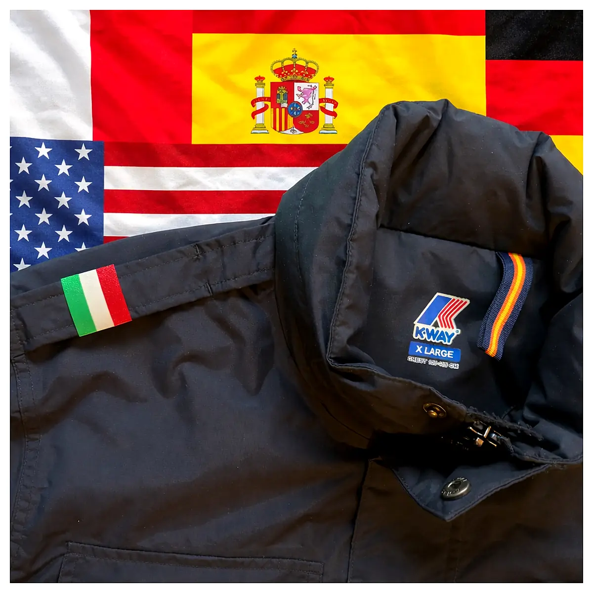 Flag Patches for K WAY Jackets Fast Production Flag Banners Patch Decoration Wholesale Manufacturer