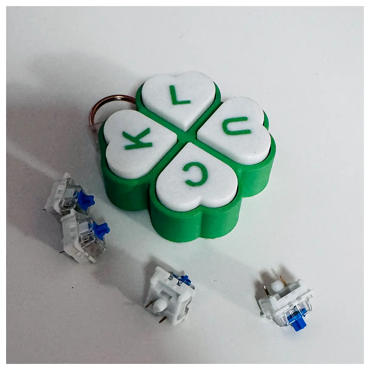 Lucky Keychain Stress Relief Keyring Charm Good Luck Memorial Gift Keychains