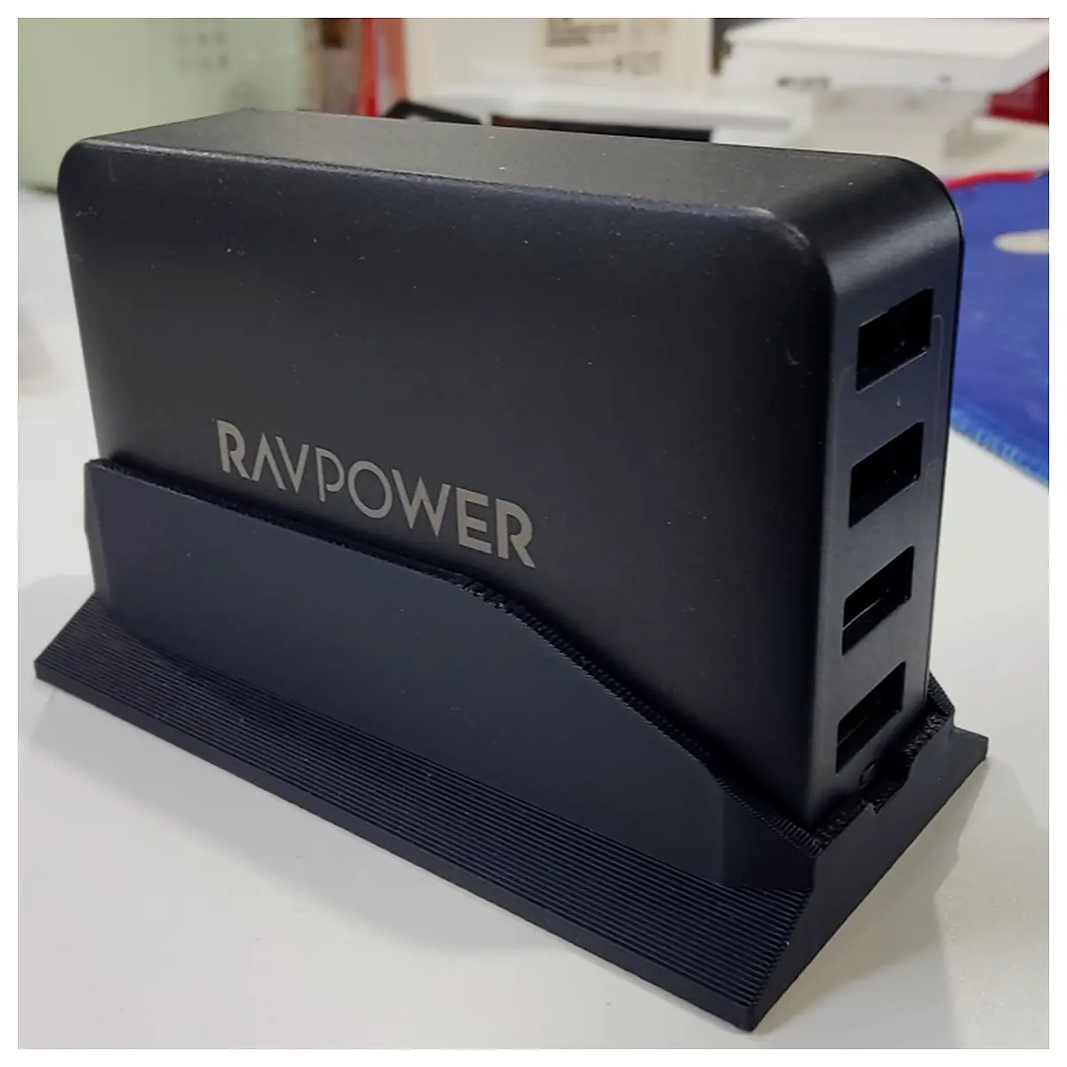 RAVPOWER Charger Base Multi Port Fast Charger Power Bank Accessories Charging Station 4 Ports