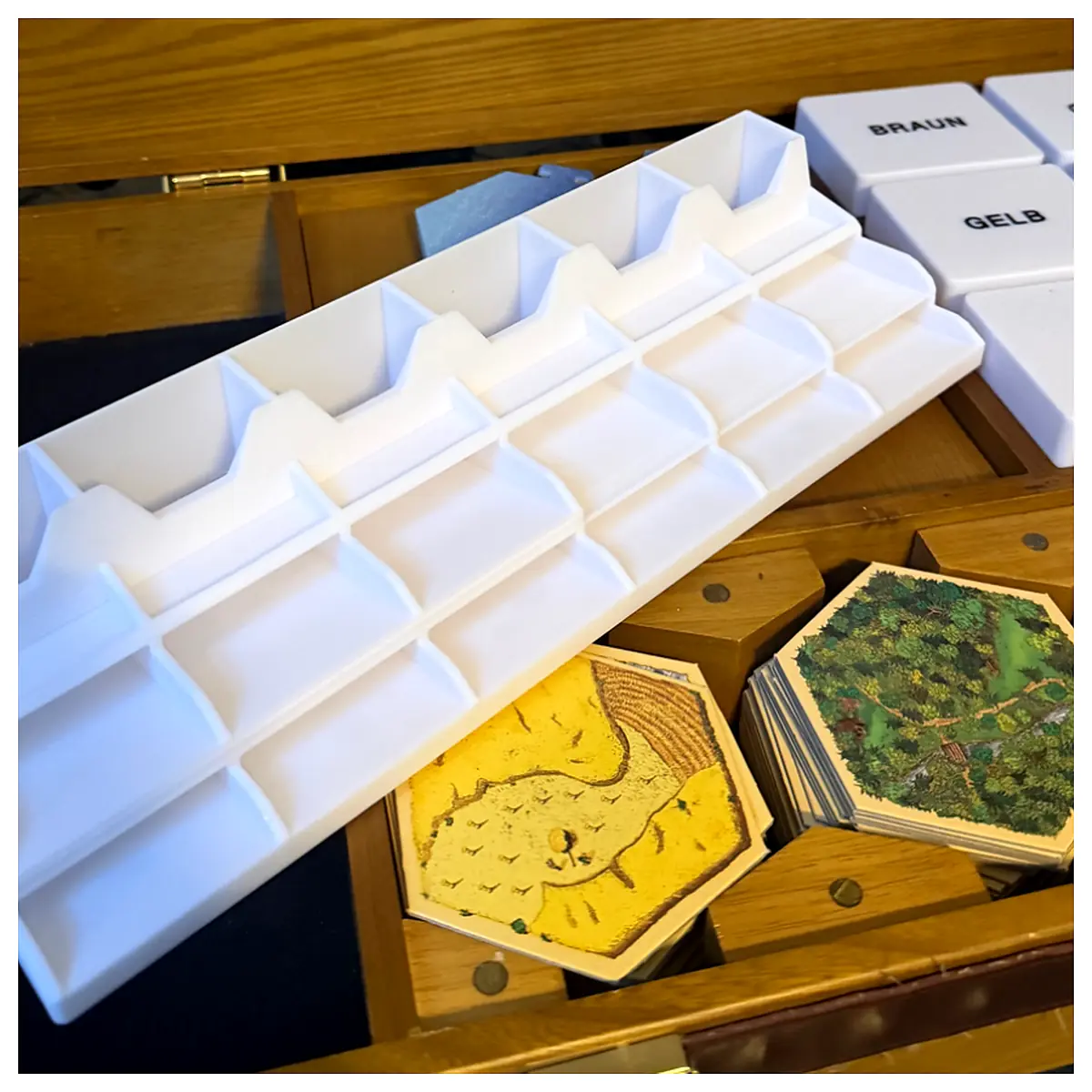 Catan Island Card Holder Game Accessory Storage Box Organizer Game Aid Player Essential Enhance Gameplay