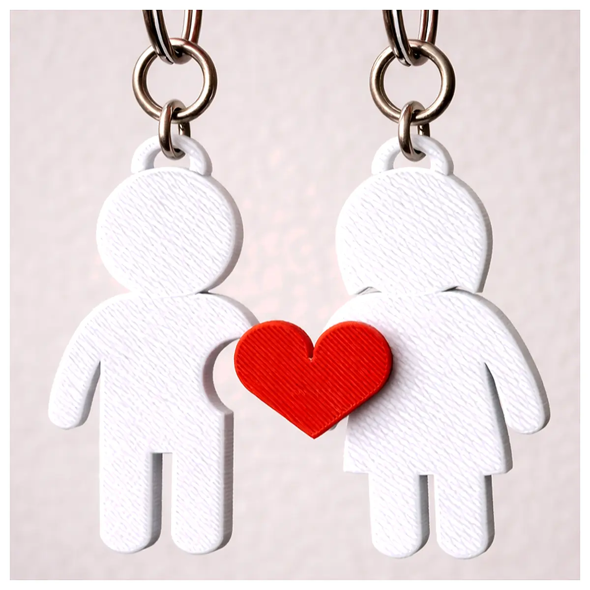 Couple Keychain Charms Love Anniversary Gift Keyring Romantic Present