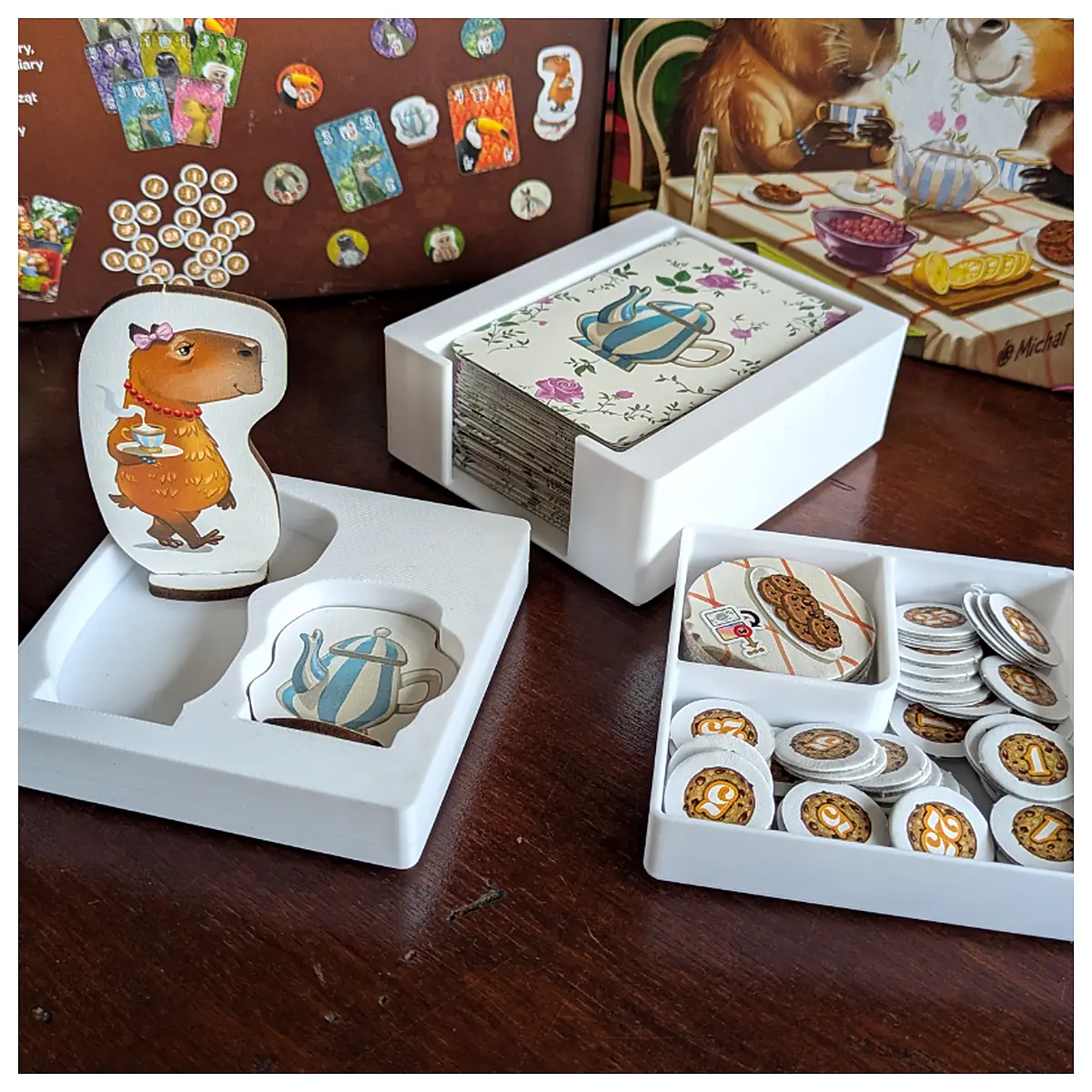 Kapibary Cookie Club Organizer Box Toy Storage Container Kids Storage Box Organizer Parts Multi Purpose Storage Box Home Organization Accessories