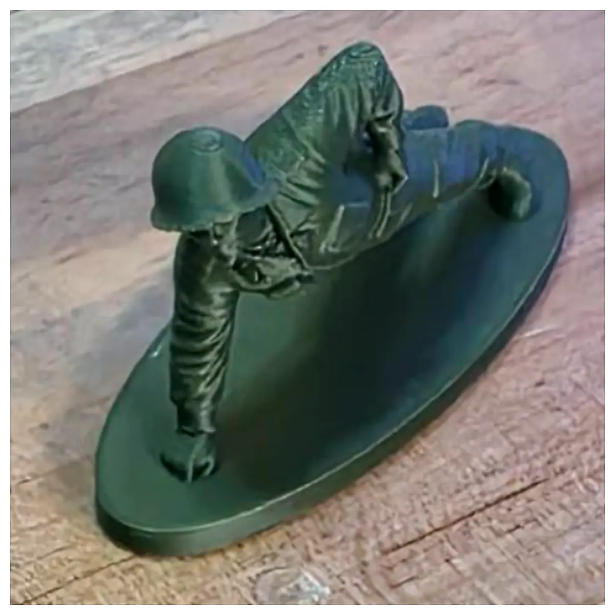 Green Soldier Man Single Hand Push Up Trainer Toy for Kids Exercise Aid Developmental Toy Early Learning