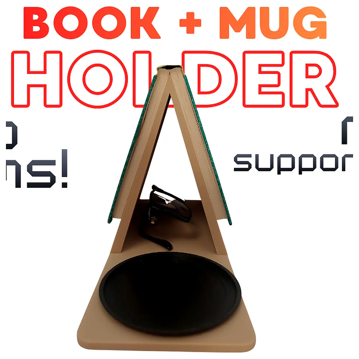 Book Cup Stand Holder Desk Organizer Shelf Support Storage Display Multi functional Creative Home Decor