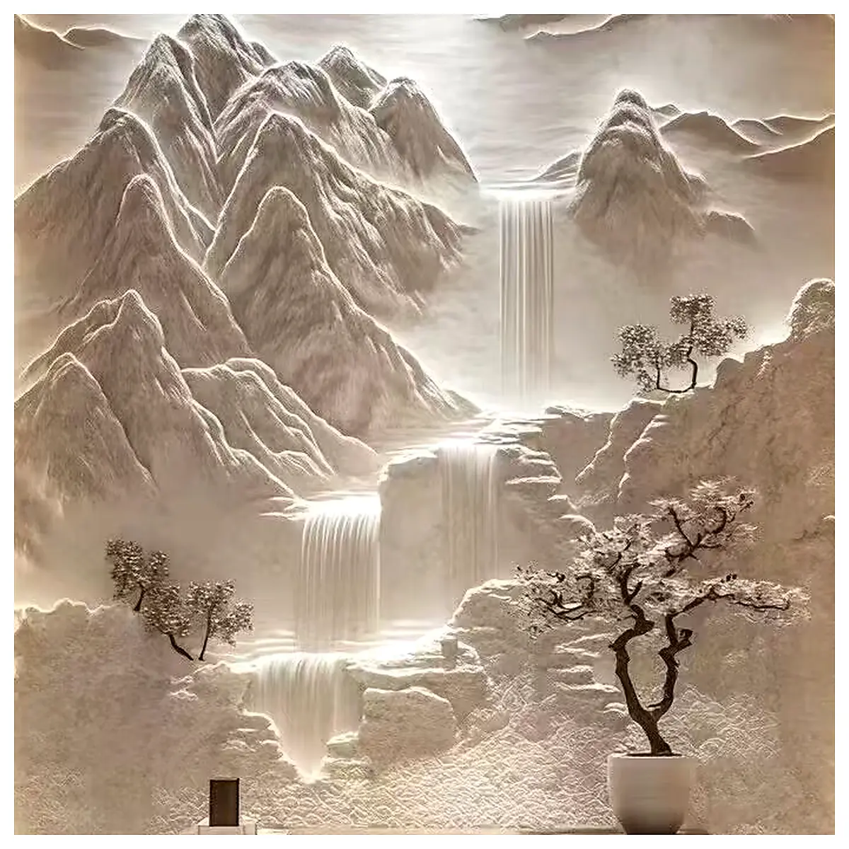 Wall Mural Relief Painting Decorative Art Wall Decor Artwork Abstract Painting Wall Hanging Scenic Painting Decoration