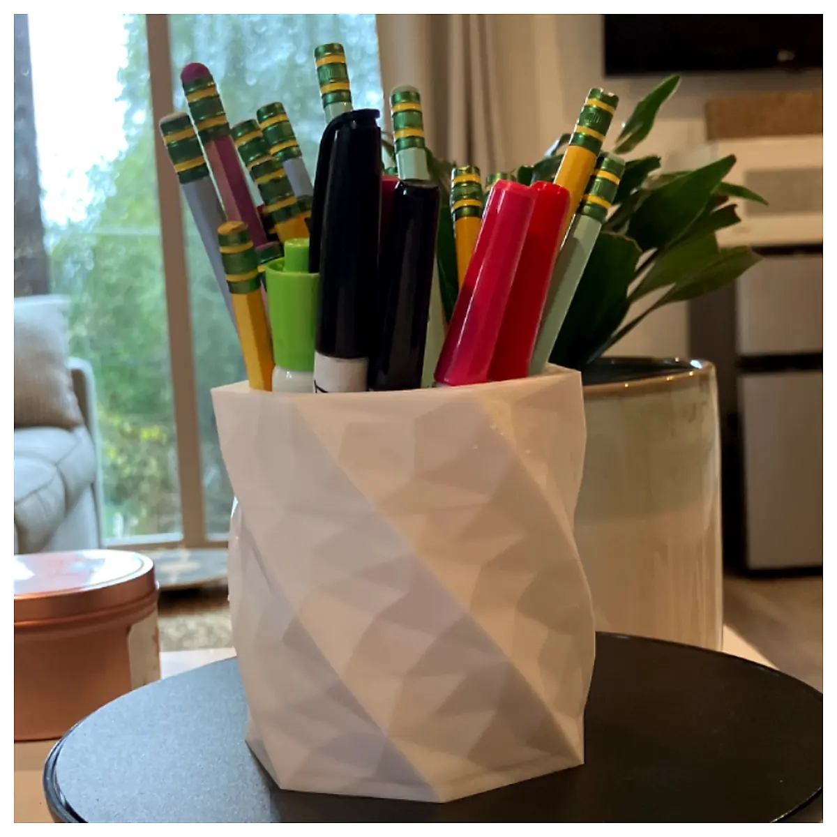 Geometric Pencil Case Modern Minimalist Pen Holder Student Creative Storage Pen Case Accessories Geometric Pencil Box