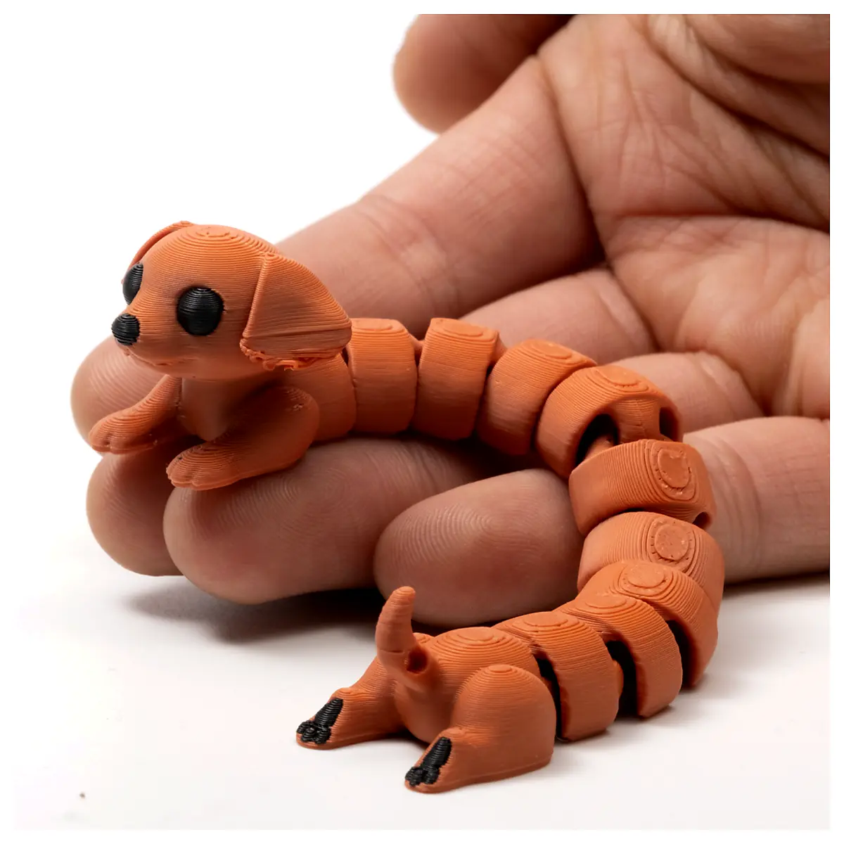 Spring Dog Keychain Moving Joints Toy Cute Little Dog Rubber Spring Toy Desktop Decoration Creative Gift