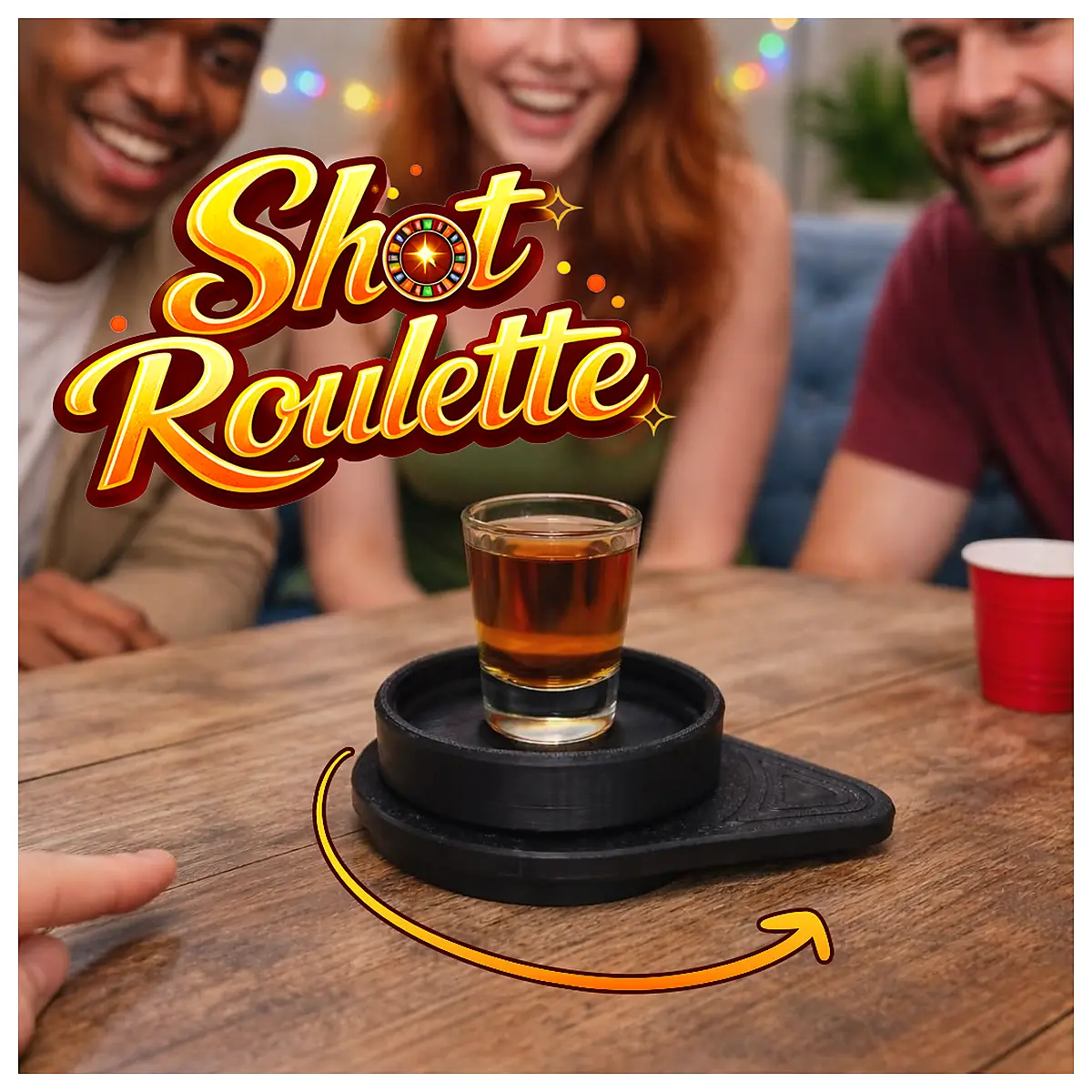 Mini Rotating Shot Glass Game Compact Drinking Toy Party Game Bar Decoration Friend Gathering Drink Accessories Fun Entertainment