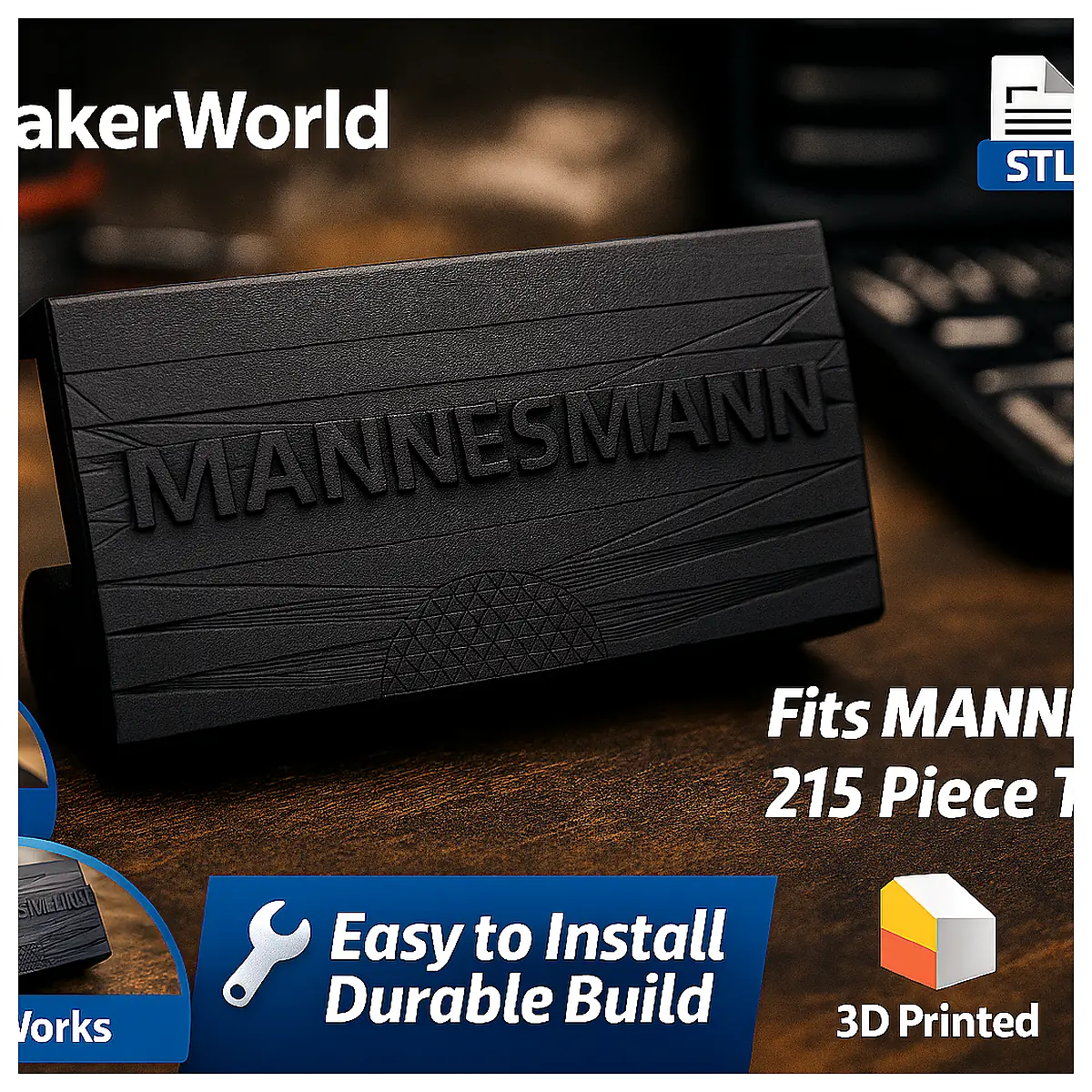 Mannesmann 215 Toolbox Hinge Replacement Parts Lid Lock Flip Cover Accessories Repair Housing Panel Assembly