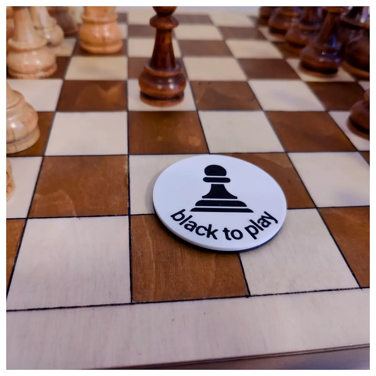 Chess Turn Indicator Black White Game Marker Chess Analysis Tool Board Aid Chess Accessory Game Piece Indicator