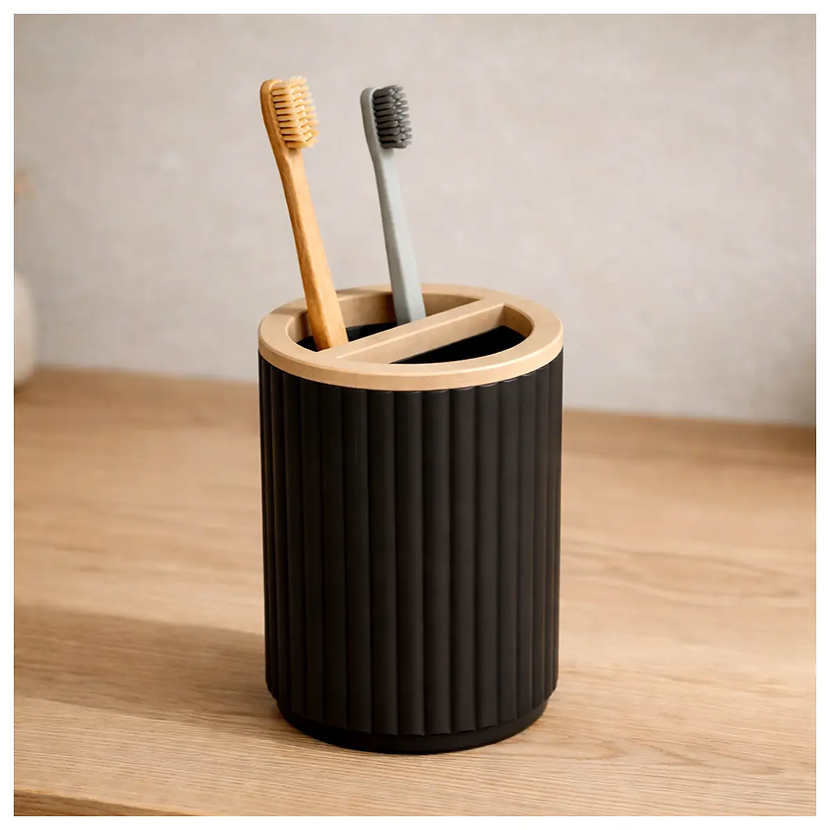 Toothbrush Holder Organizer Stand Dispenser Rack Accessory for Bathroom Toothpaste Storage Solution