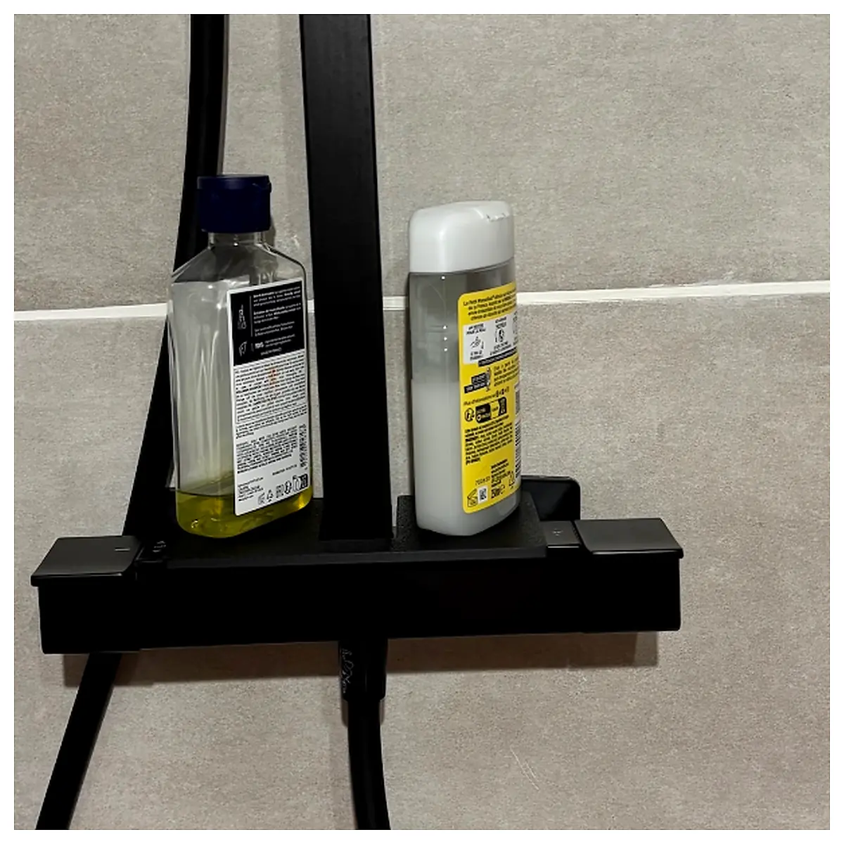 Modern Shower Storage Shelf for Square Shower Arms Shower Accessories Bathroom Organizer Space Saving Rack