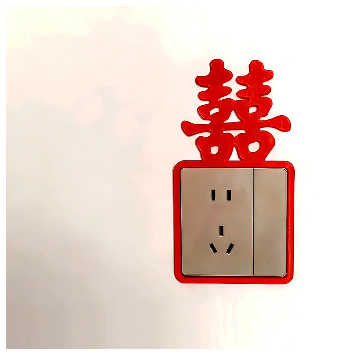 Double Happiness Character Switch Socket Decor Frame No Support Needed Fast 40min Print Wall Decor Home Accessory
