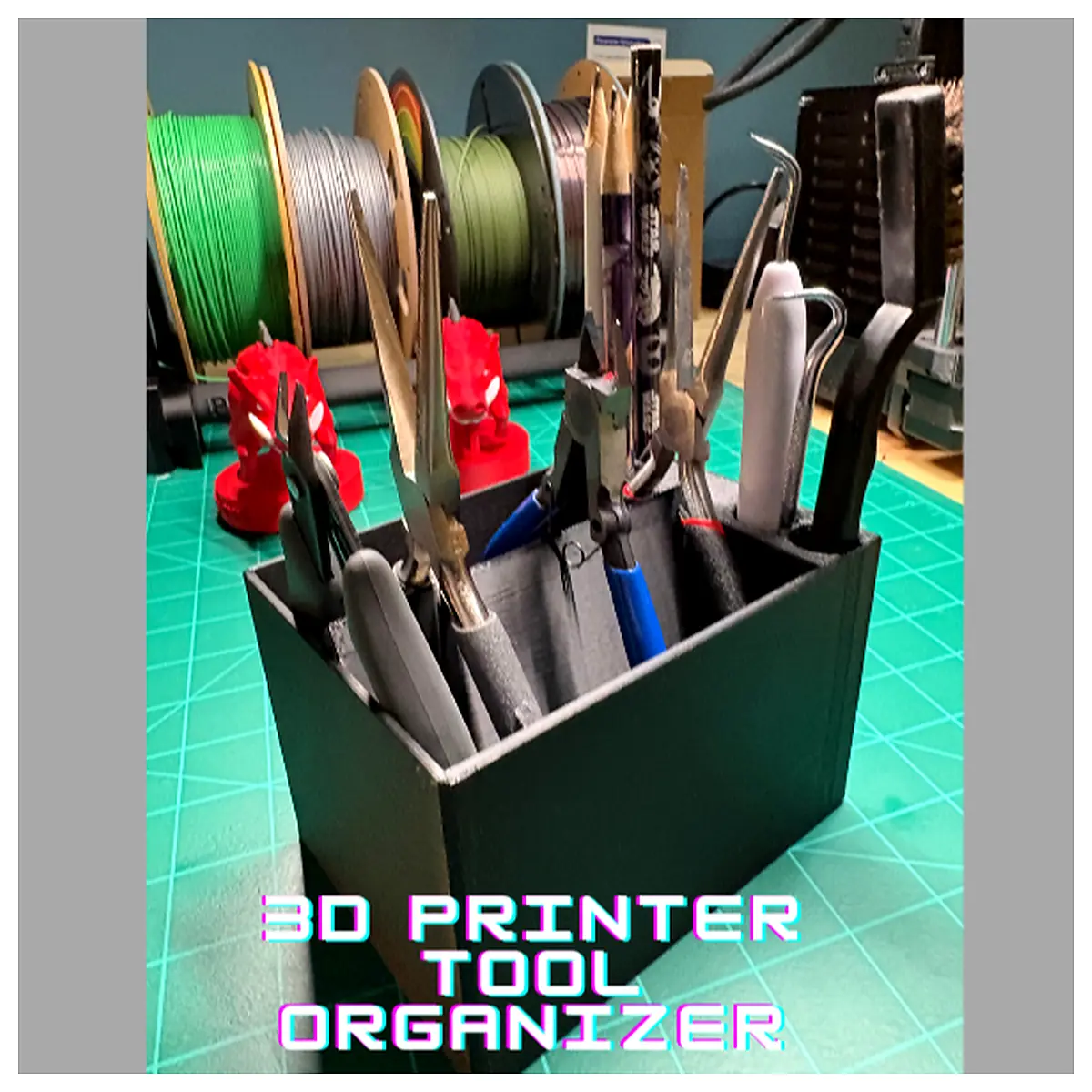 3D Printer Tool Organizer Box Print Accessory Storage Case Parts Box Container Assembly 3D Printing Supplies