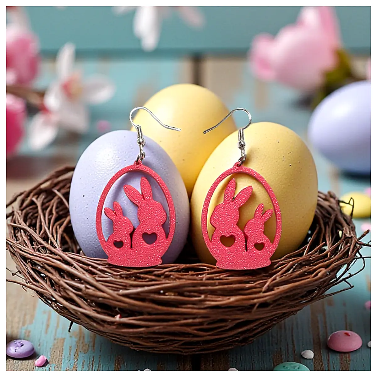 Easter Egg Family Earrings Women s Rabbit Decor Holiday Accessories Christmas Gift Party Stud Earrings Girl Gift